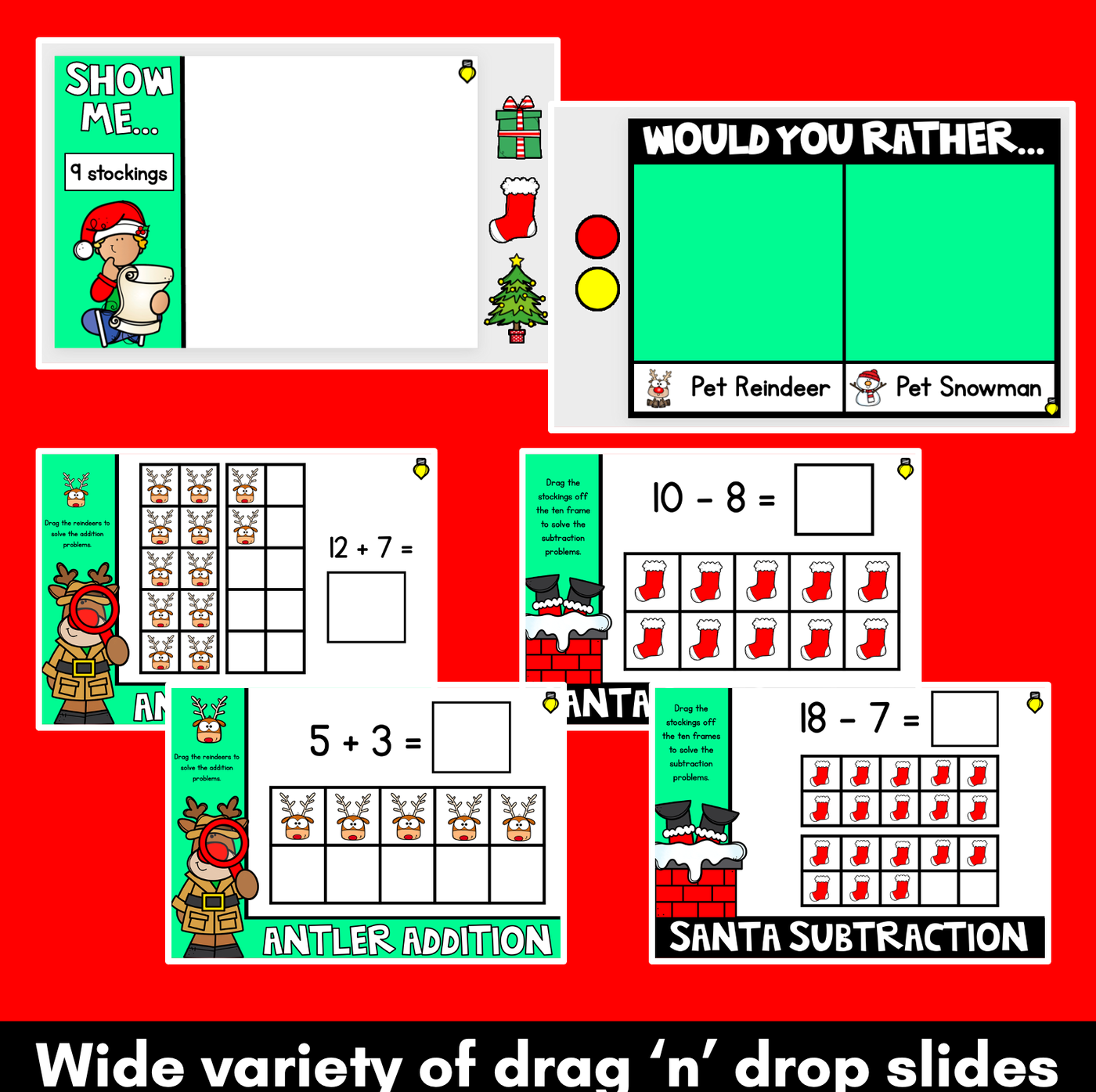 Christmas Activities Kindergarten - Christmas Math PowerPoint