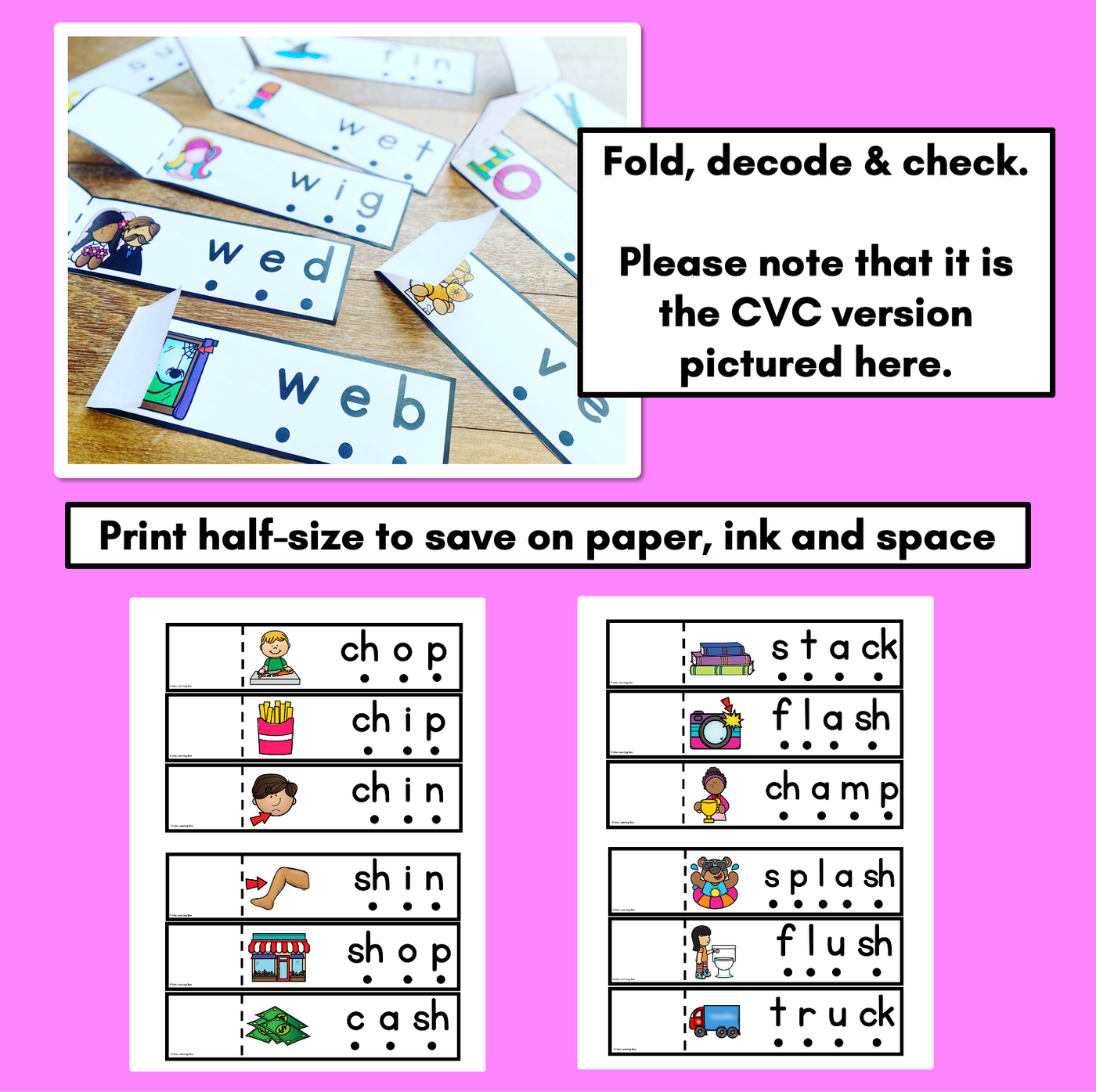 Consonant Digraph Foldable Words