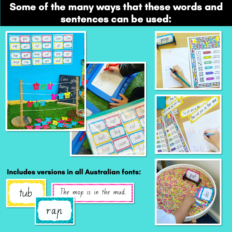 Decodable Words and Sentence Cards | Common Consonant Digraphs