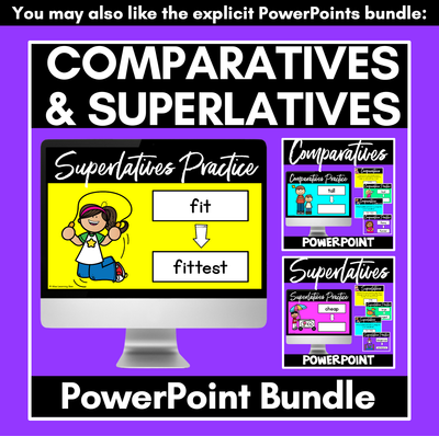 Superlative and Comparative Adjectives Matching Game
