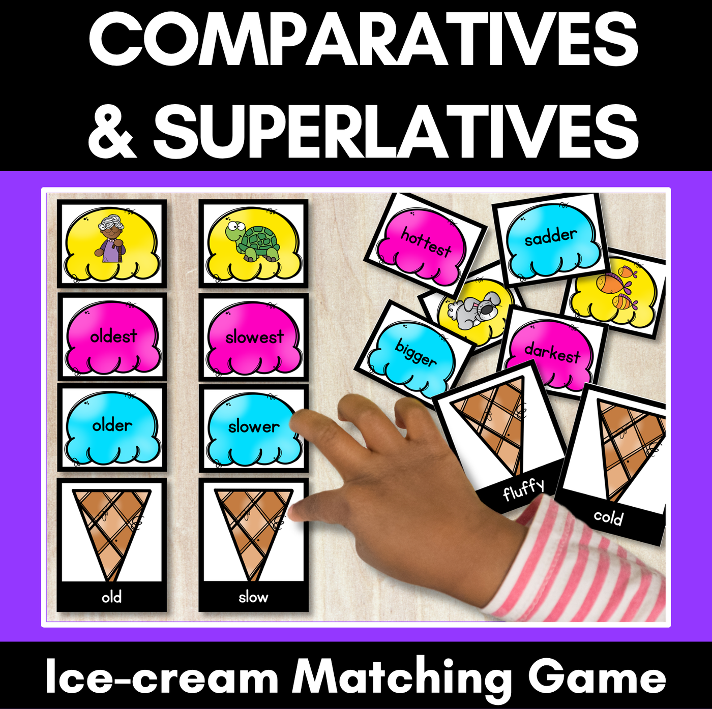 Superlative and Comparative Adjectives Matching Game
