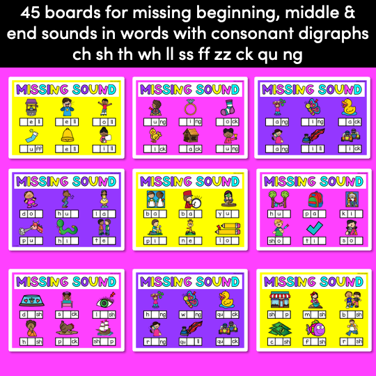 Missing Sound Mats | Common Digraphs