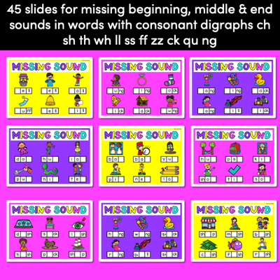 Missing Sounds Digital Activity | Common Digraphs