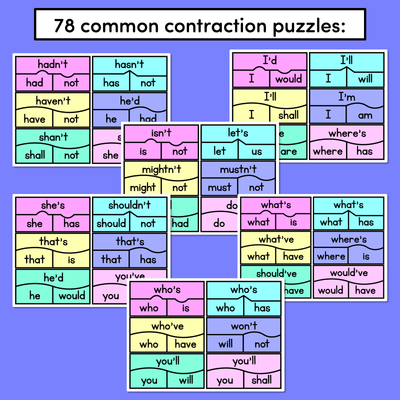 CONTRACTIONS PUZZLES