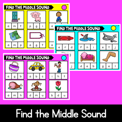 Digital Phonics Slides for CVC Words | Beginning, Middle & End Sounds