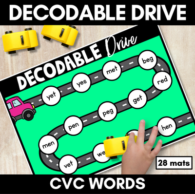 CVC WORD BLENDING MATS - Phonics Fluency Games - Decodable Drive