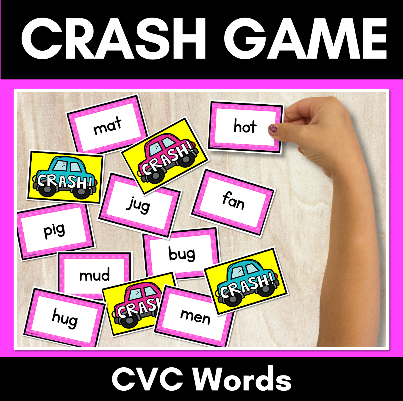 CVC WORDS CARD GAME - Crash CVC Activity