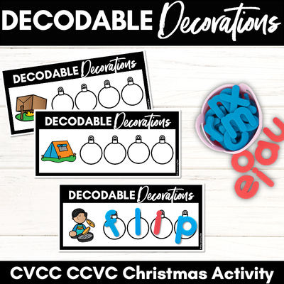Christmas Phonics Activities - CVCC & CCVC Word Mats