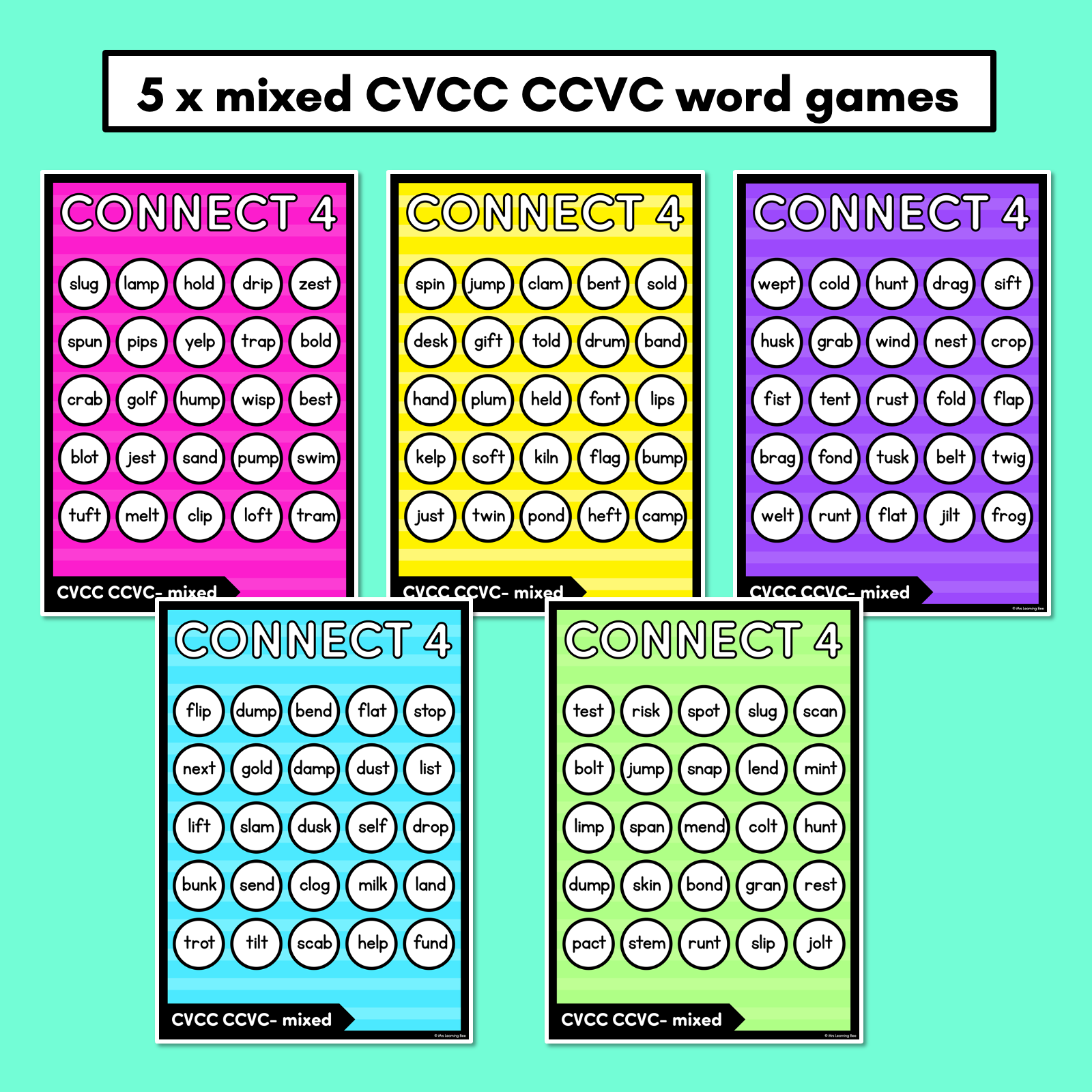 cvcc-ccvc-words-no-prep-phonics-game-connect-4-mrs-learning-bee