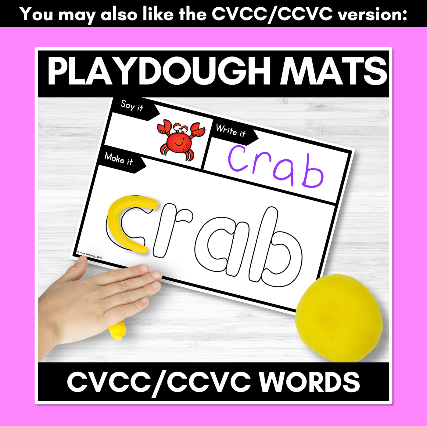 CVC Playdoh Mats