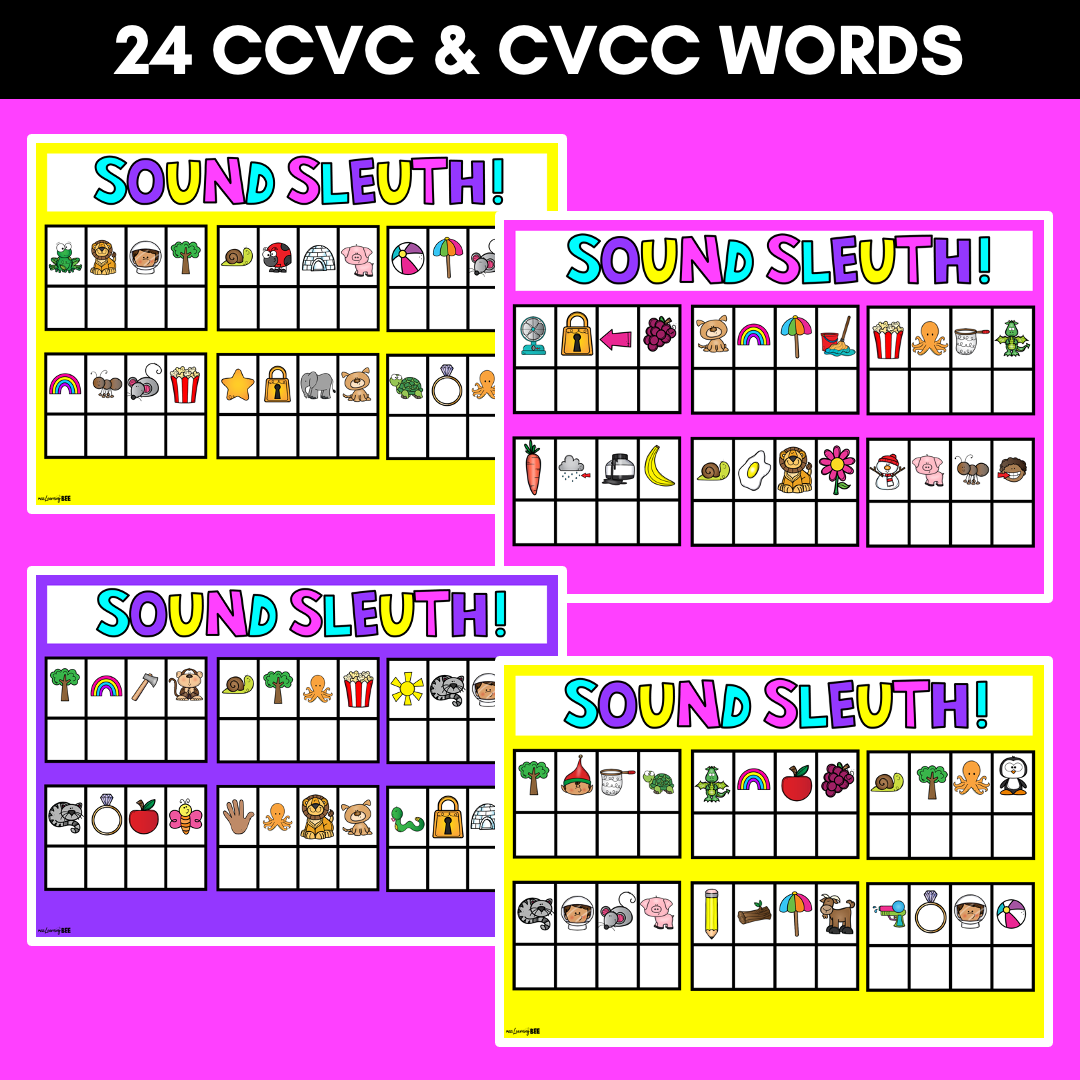 MYSTERY CVC WORD MATS - Kindergarten Phonics Activity