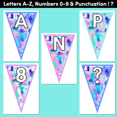 BUNTING & ACCENTS - Alphabet + Numbers - The Wonderland Collection