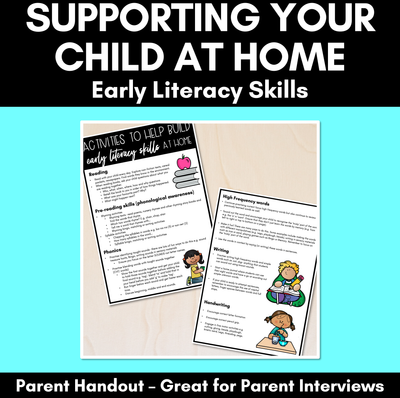 Supporting your child at home | LITERACY PARENT HANDOUT