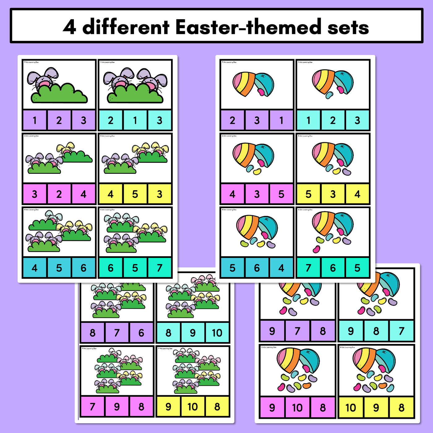 Easter-themed Activities - Clip Cards for Numbers 1-10