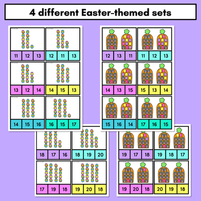 Easter-themed Activities - Clip Cards for Numbers 11-20