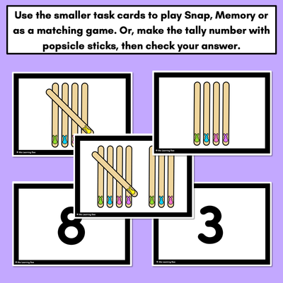 Easter-themed Activities - Tally Task Cards for numbers 1-10