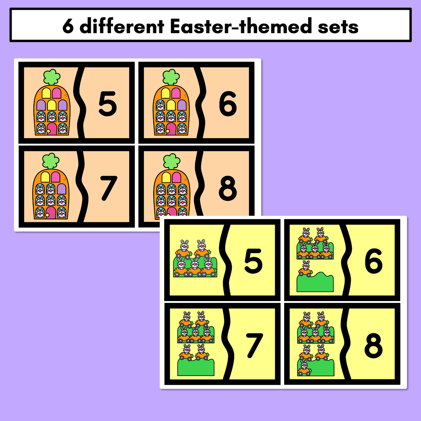Easter-themed Activities - Number Puzzles for numbers 1-10