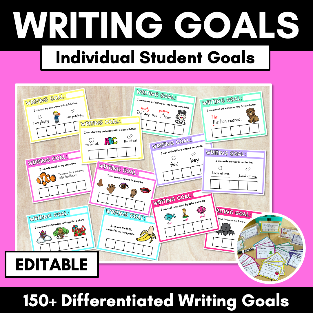 EDITABLE Writing Goals - Individual Student Learning Goals