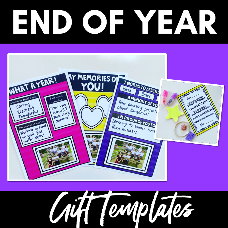 End of Year Student Gift Templates | EDITABLE