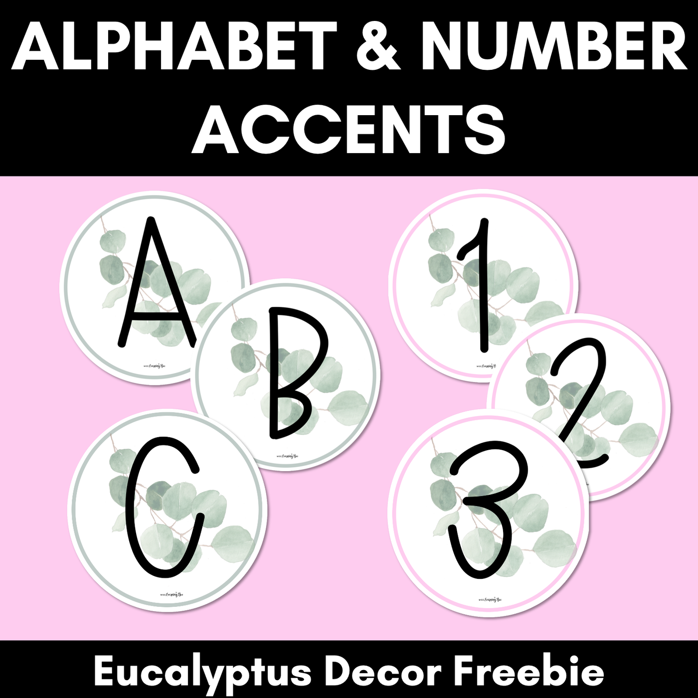 EUCALYPTUS DECOR Alphabet & Number Accents