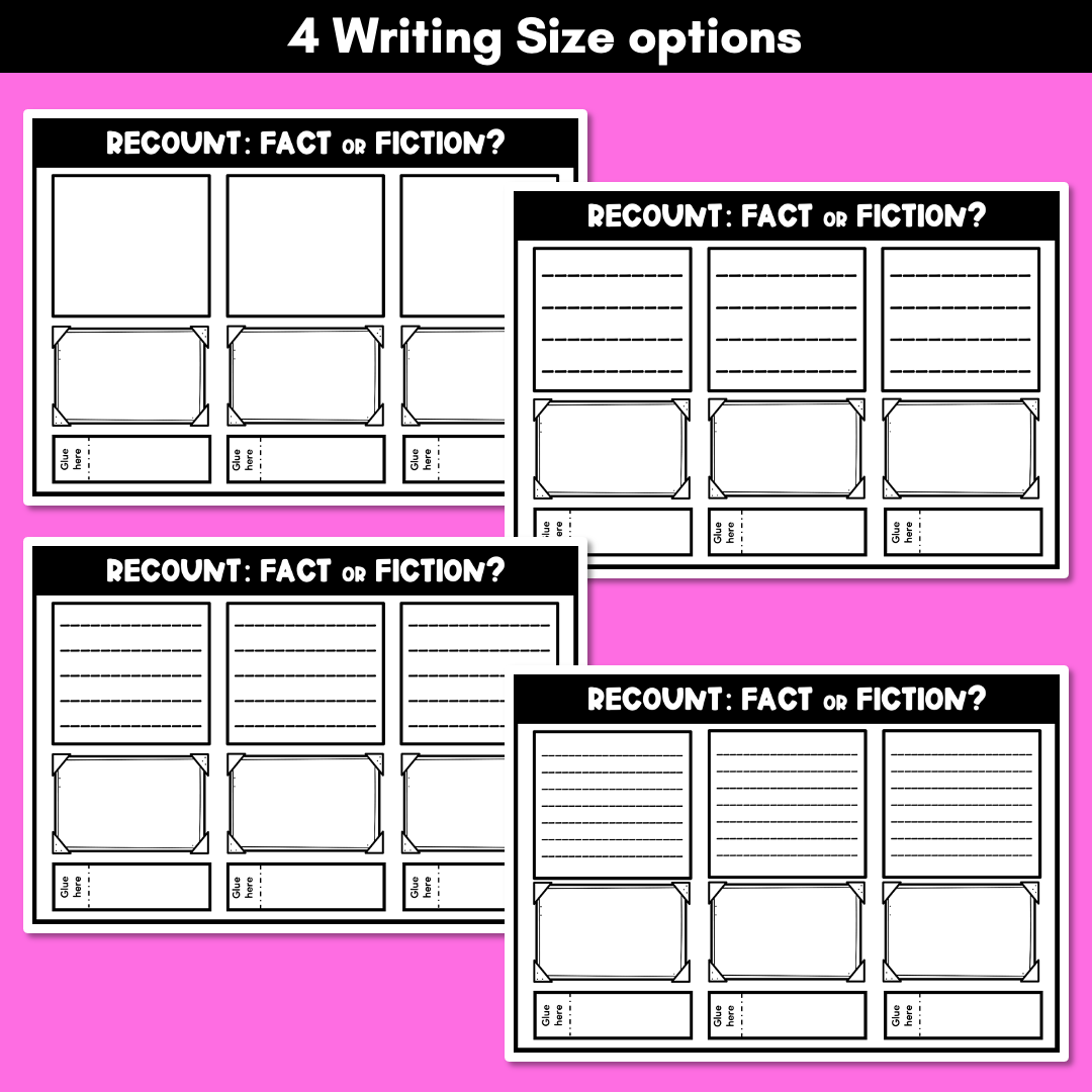 Fact or Fiction Writing Templates