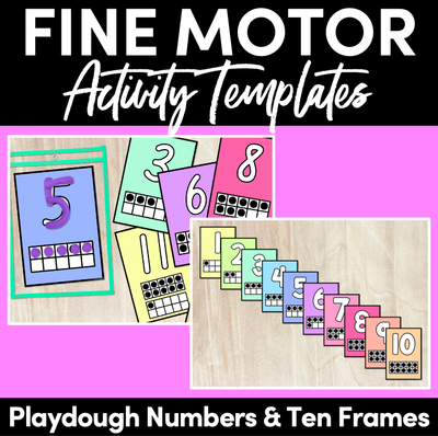 Playdough Number Mats with Ten Frames - Playdoh Number Activities 1-20