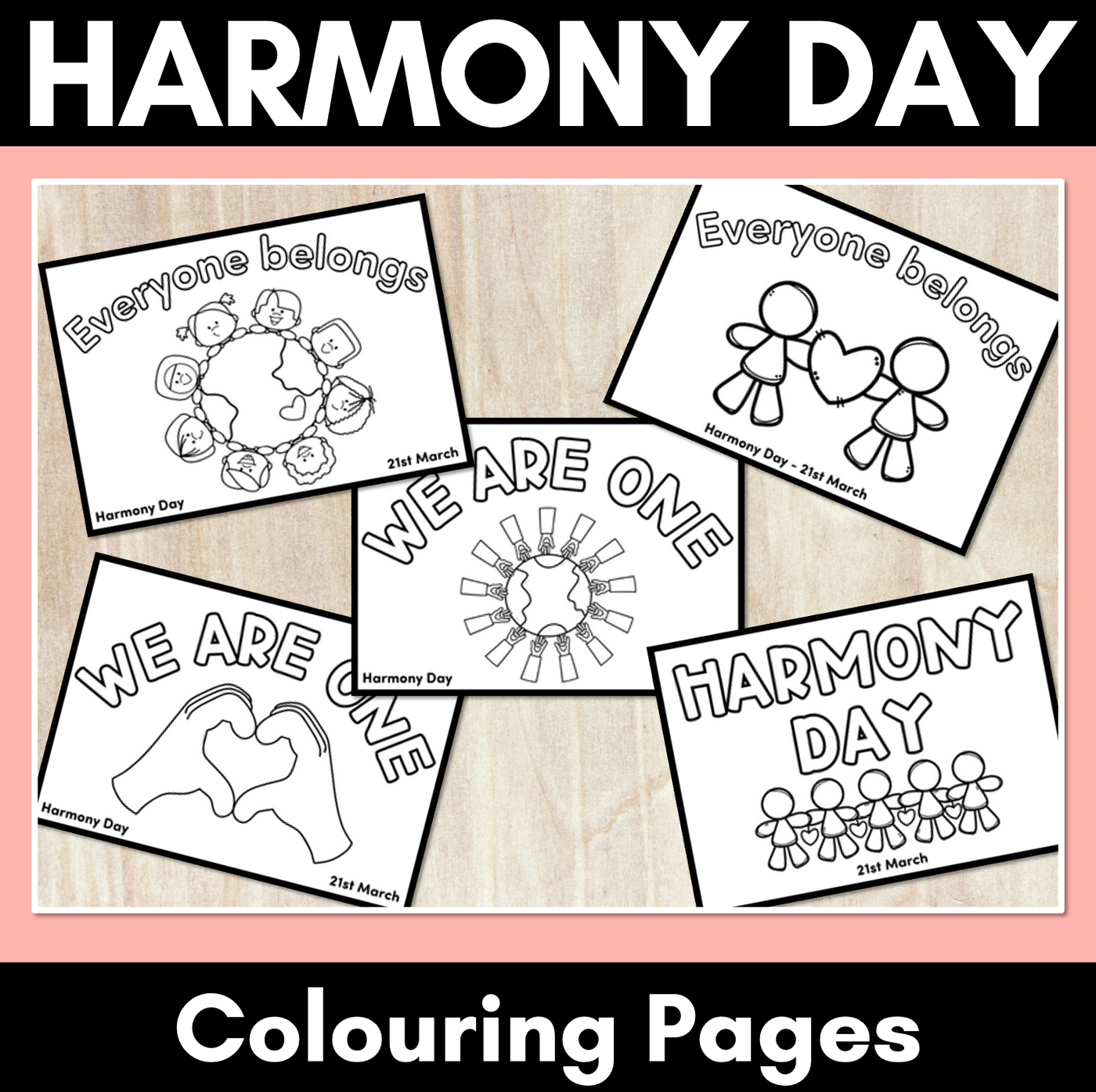 Harmony Day Colouring Pages