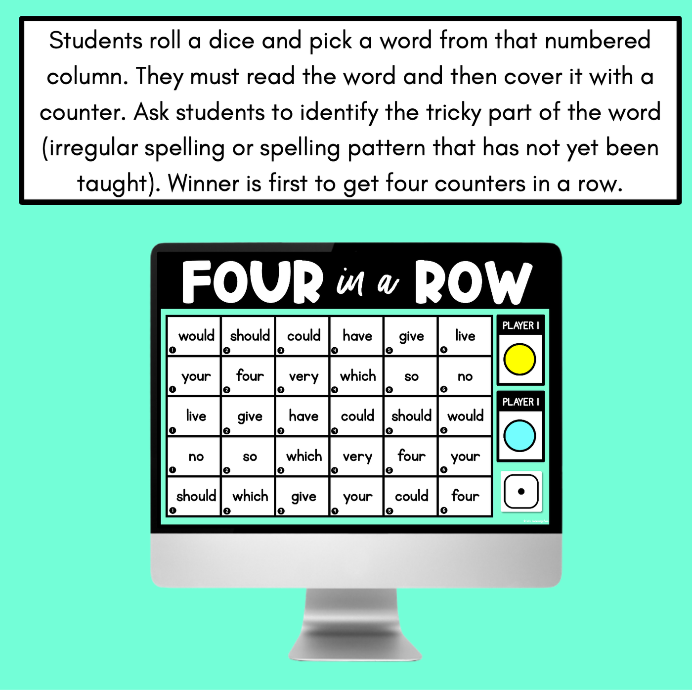 DIGITAL High Frequency Word Games - Tricky Sight Words Games - Four in a Row