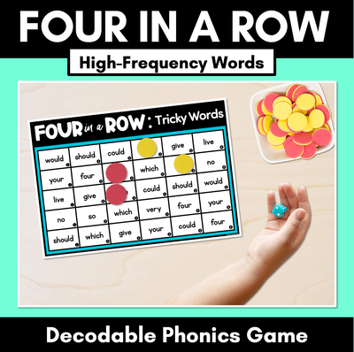High Frequency Word Games - Tricky Sight Words Games - Four in a Row