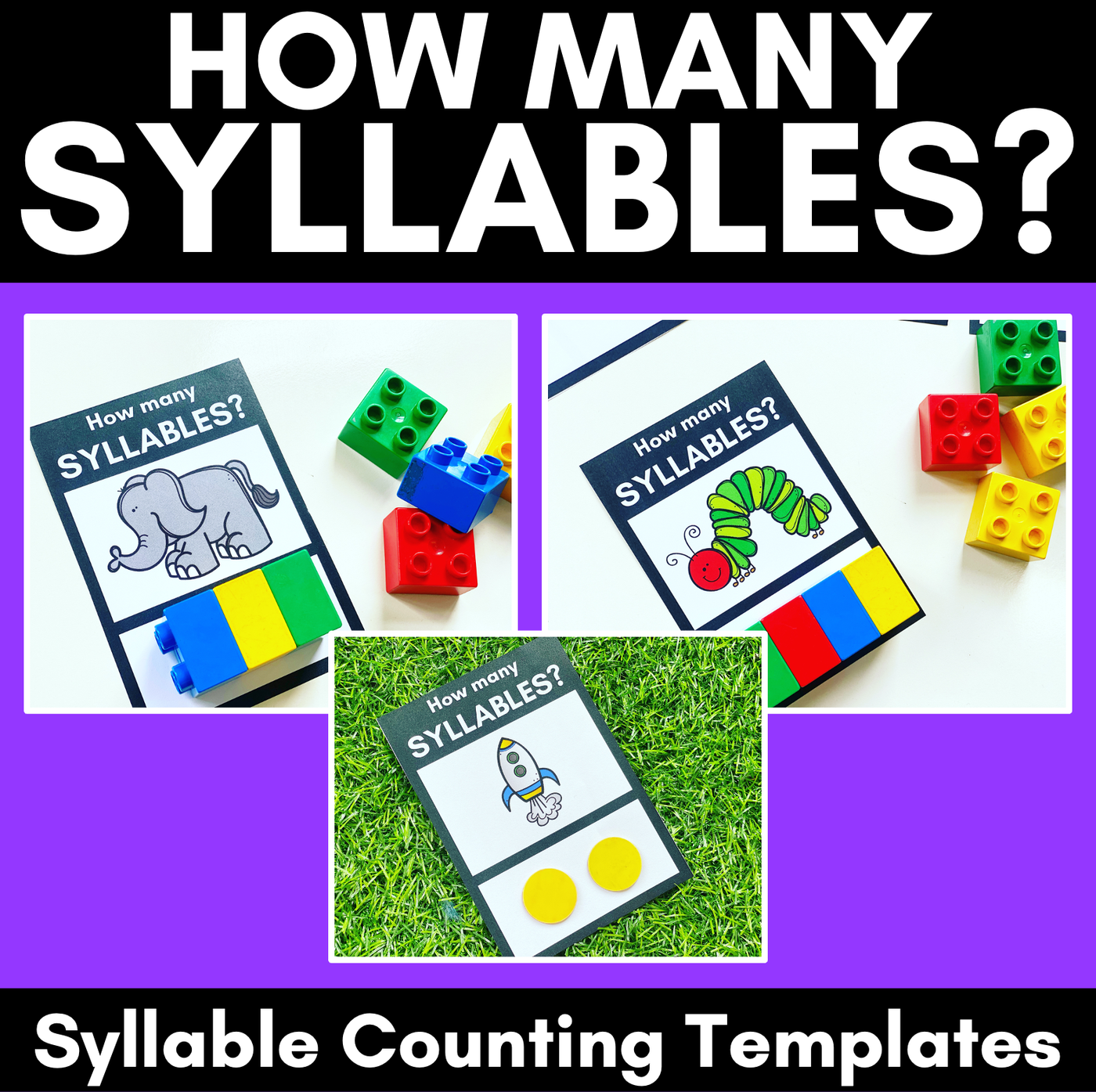 How Many Syllables TASK CARDS