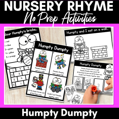 Humpty Dumpty Nursery Rhyme Worksheets
