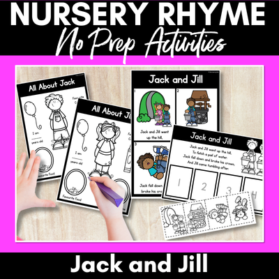 Jack and Jill Nursery Rhyme Worksheets