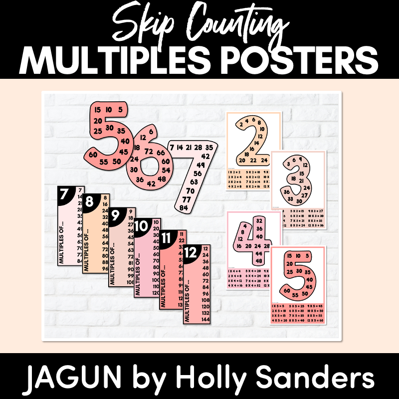 MULTIPLES & SKIP COUNTING POSTERS - The Jagun Collection