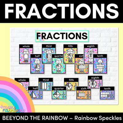 FRACTIONS POSTERS - The Kasey Rainbow Collection - Rainbow Speckles