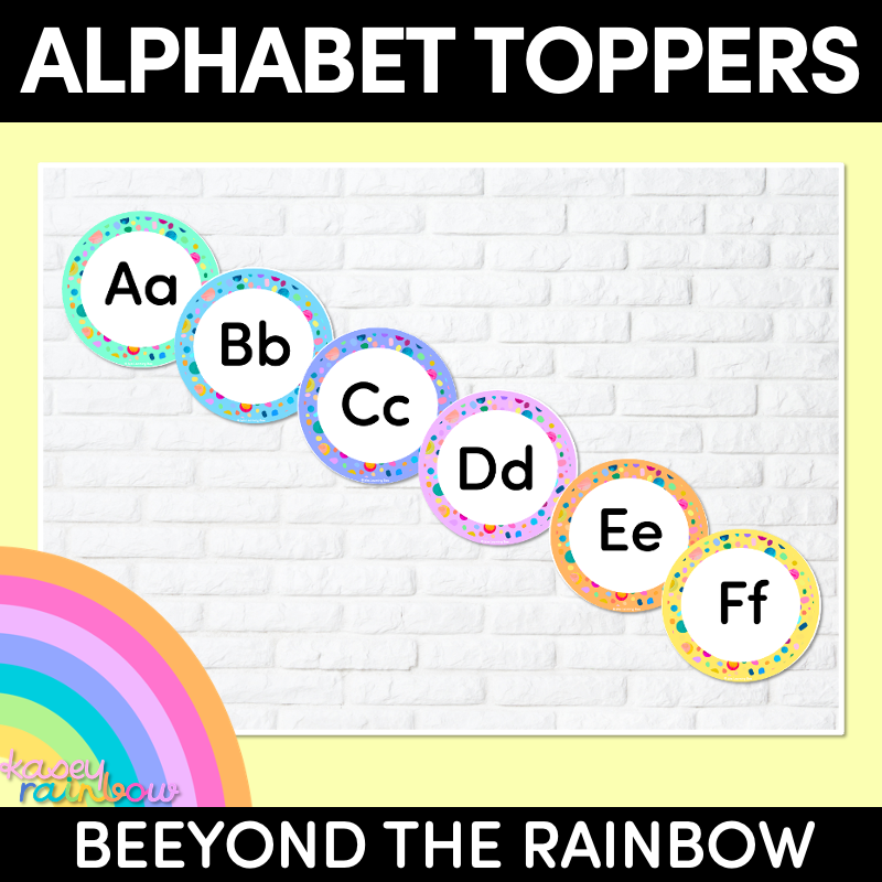 ALPHABET TOPPERS - The Kasey Rainbow Collection