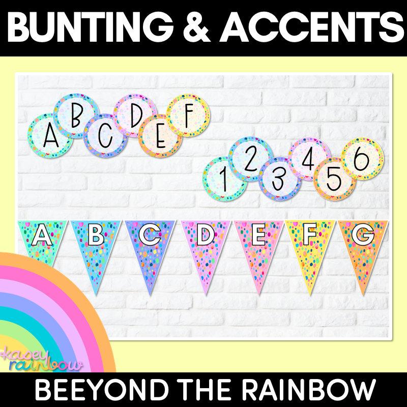 BUNTING & ACCENTS - Alphabet + Numbers - The Kasey Rainbow Collection
