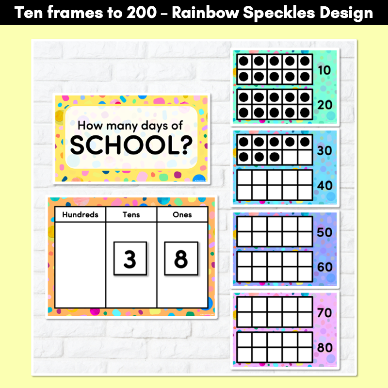 DAYS OF SCHOOL DISPLAY- The Kasey Rainbow Collection