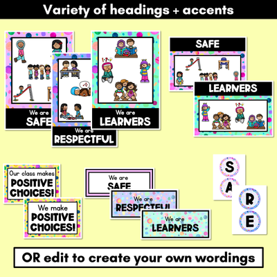 Positive Behaviour for Learning Posters - The Kasey Rainbow Collection