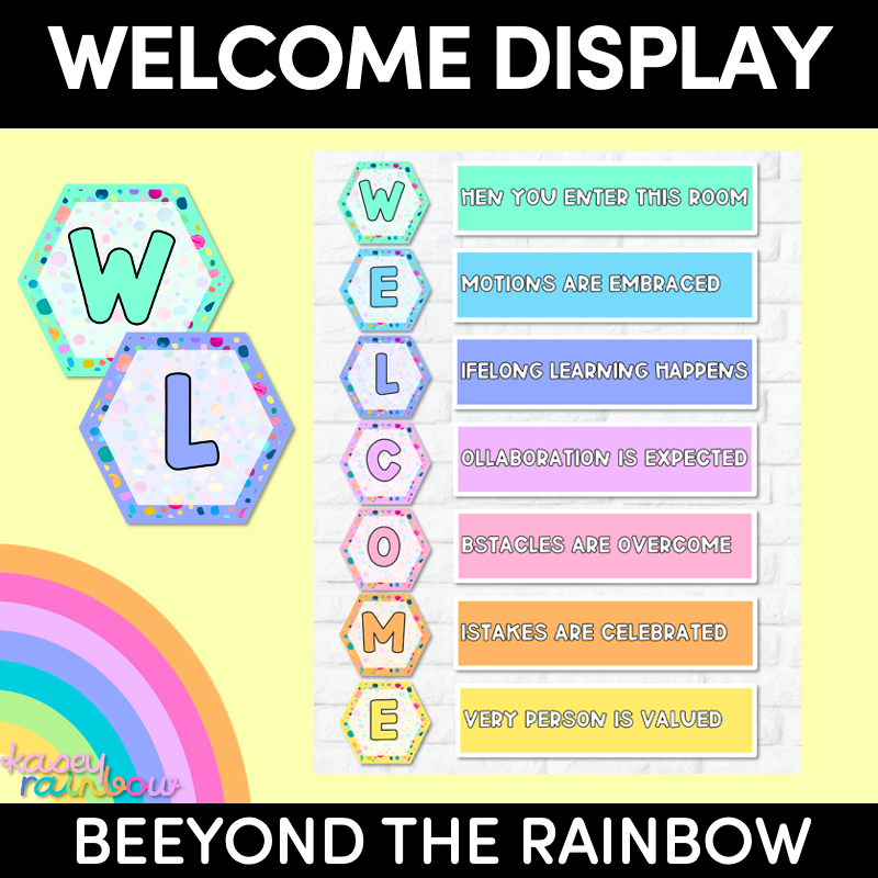 WELCOME DOOR DISPLAY - The Kasey Rainbow Collection