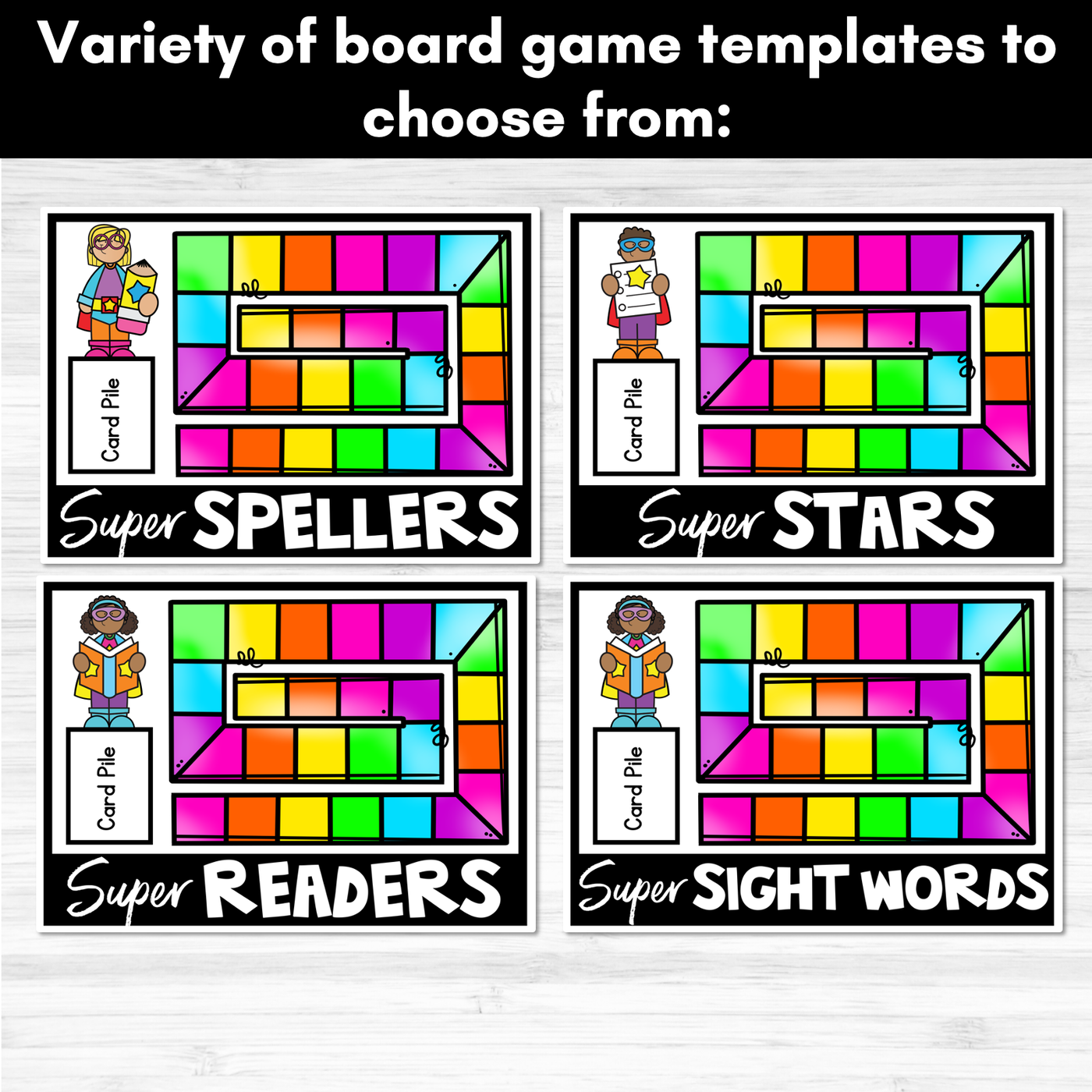 High Frequency Words Board Games - Sight Word Activity