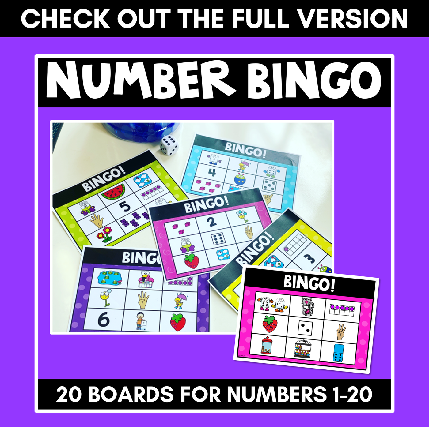 Kindergarten Math FREEBIE - Number Bingo