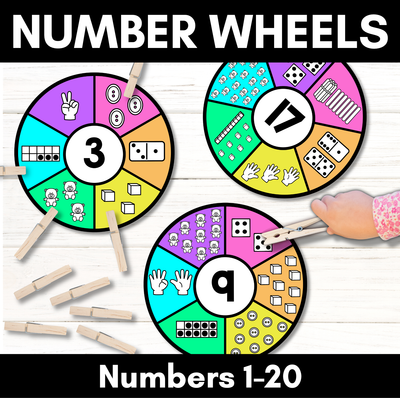 Number Wheels 1-20 - Kindergarten Math Center