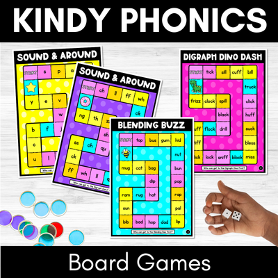 EDITABLE Board Games for CVC Words & Consonant Digraphs - Kindergarten Phonics