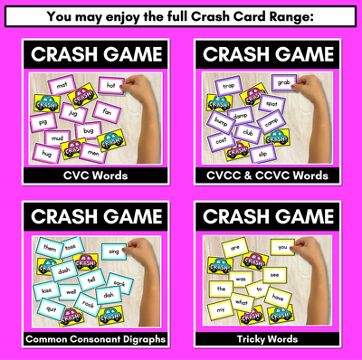 TRICKY WORDS CARD GAME - Crash Phonics Game