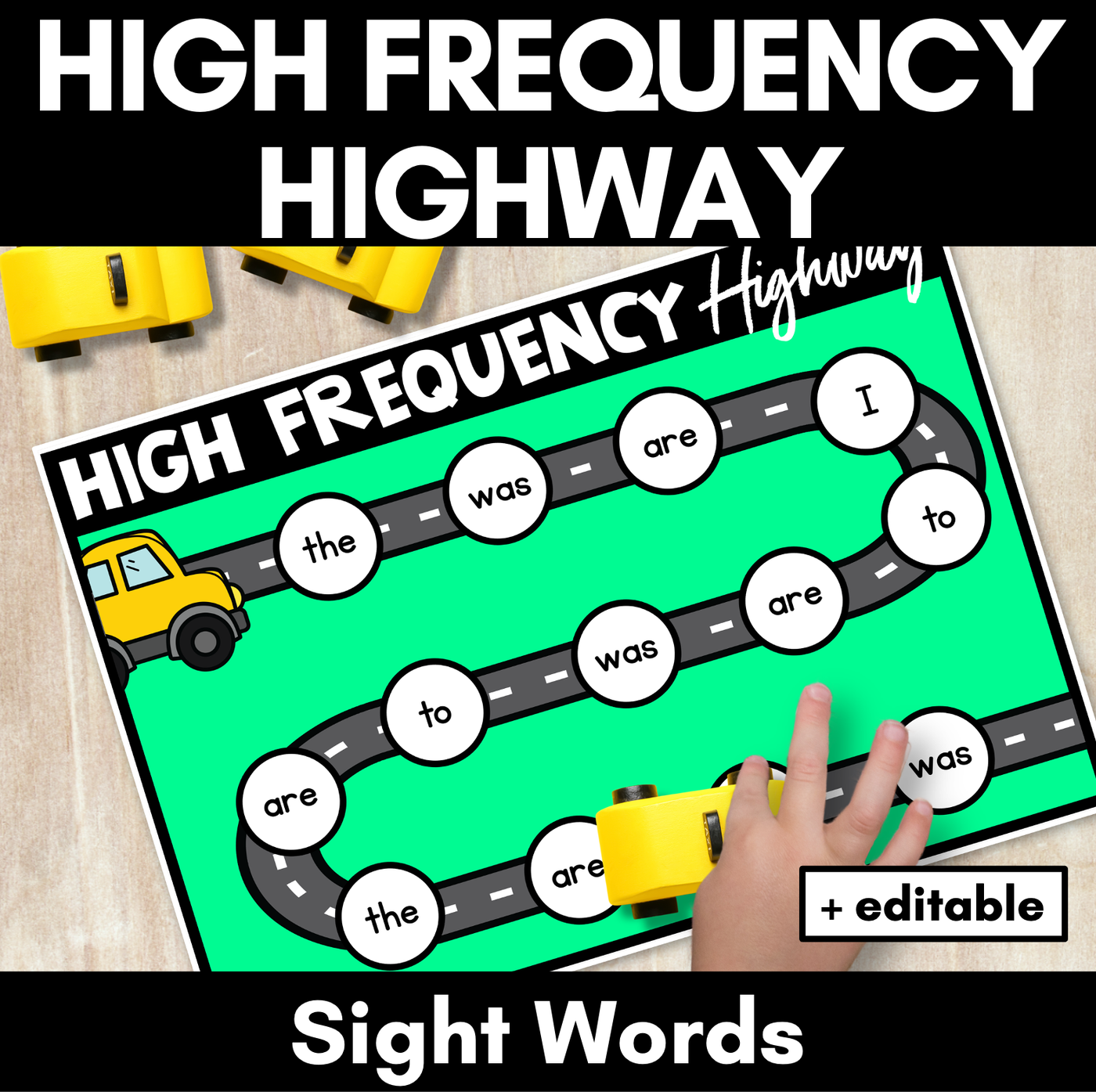 HIGH FREQUENCY WORD MATS - Sight Word Fluency Games EDITABLE
