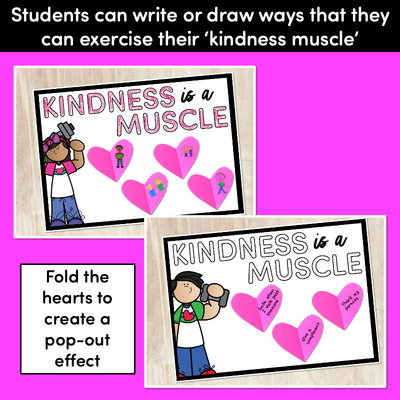 Kindness is a Muscle Headings & Activity - Kindness Activities for the Classroom