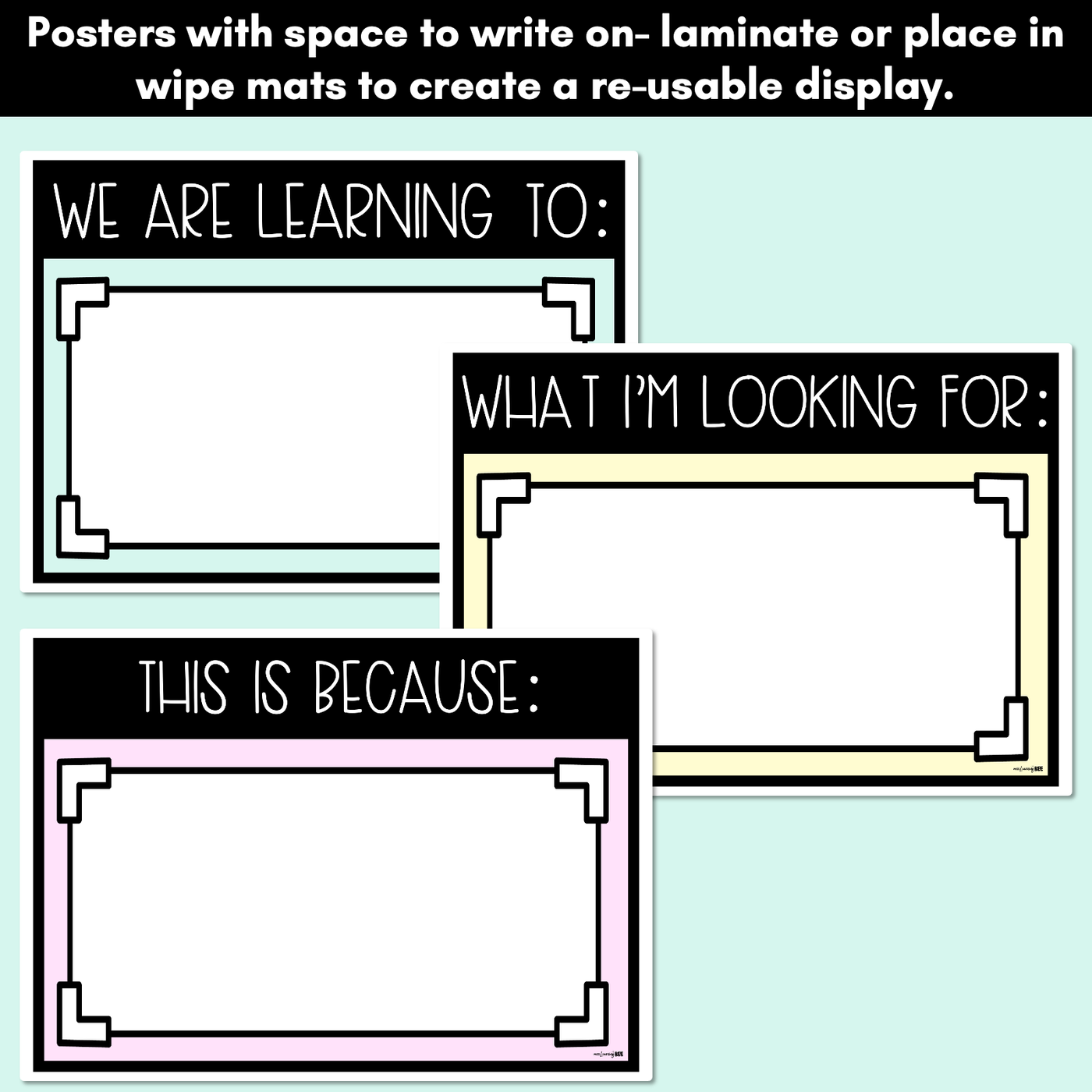 Learning Intentions & Success Criteria - LISC Posters - Pastel Decor FREEBIE