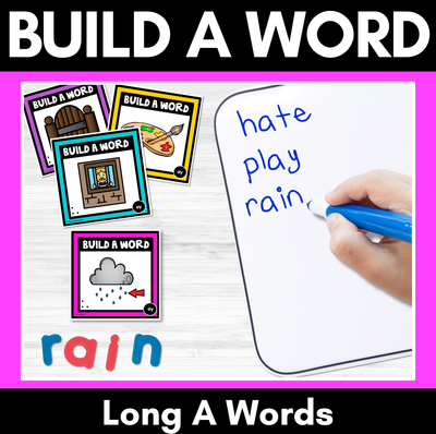 Long Vowel A Sound Word Building Cards
