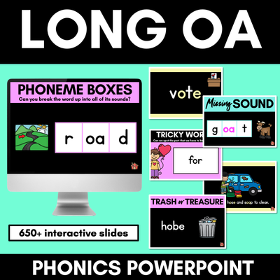 Long Vowel O Lesson Slides - Long Vowel Team PowerPoints