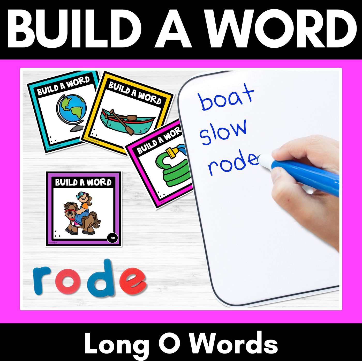 Long Vowel O Sound Word Building Cards